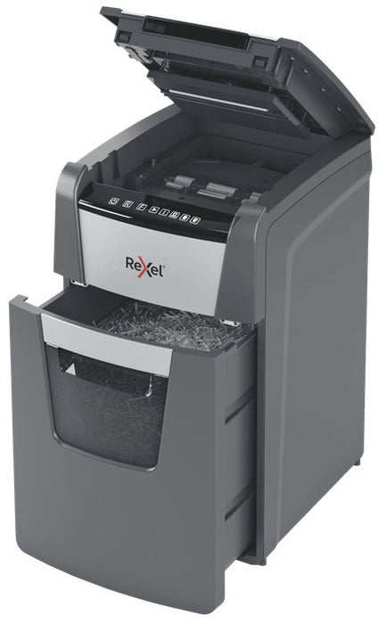 EAN 5028252616836 - Rexel AutoFeed+ 130M triturador de papel Microcorte 55 dB Negro, Gris imagen 4