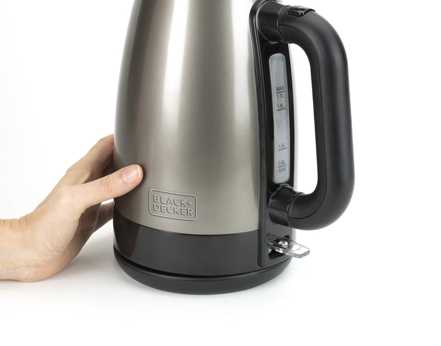 EAN 8432406580046 - Black & Decker BXKE2201E tetera eléctrica 1,7 L 2200 W Negro, Acero inoxidable imagen 4