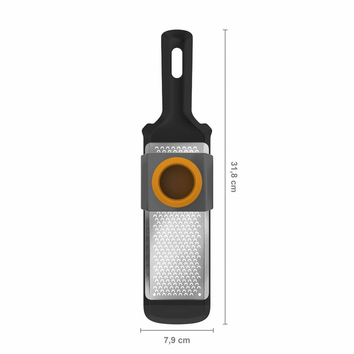EAN 6424002000891 - Fiskars 1014412 cortador de verduras en espiral o rallador manual Rallador plano Negro, Naranja imagen 2
