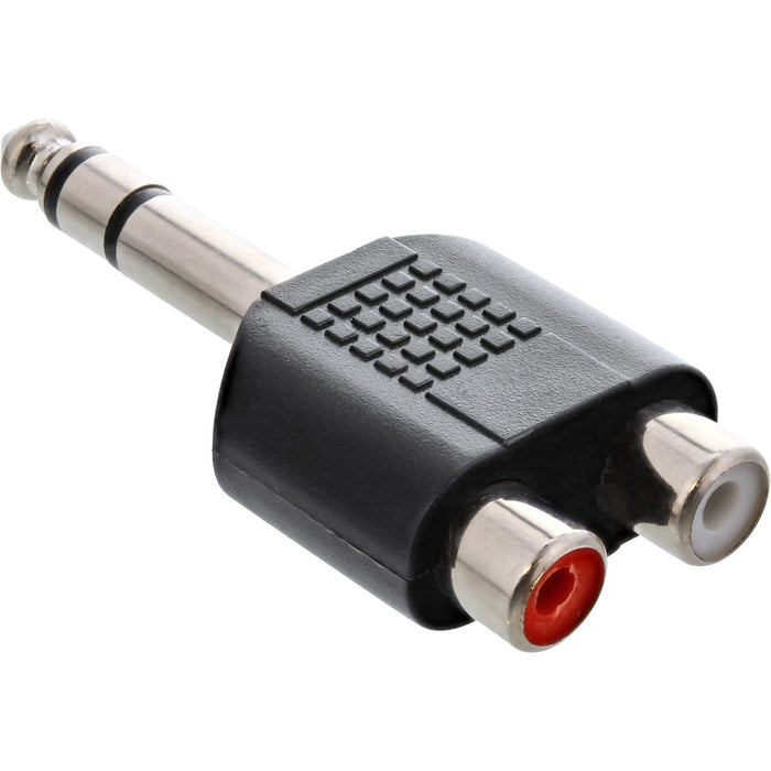 Adaptador De Audio Inline De 6,3 Mm Estéreo Macho A 2x Rca Hembra