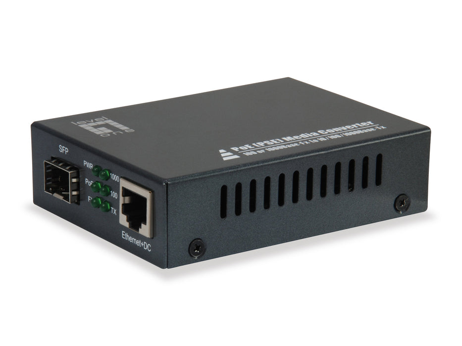 Levelone Gvt-2012 Convertidor De Medio 1000 Mbit/S Negro Rj45 A Sfp Gigabit