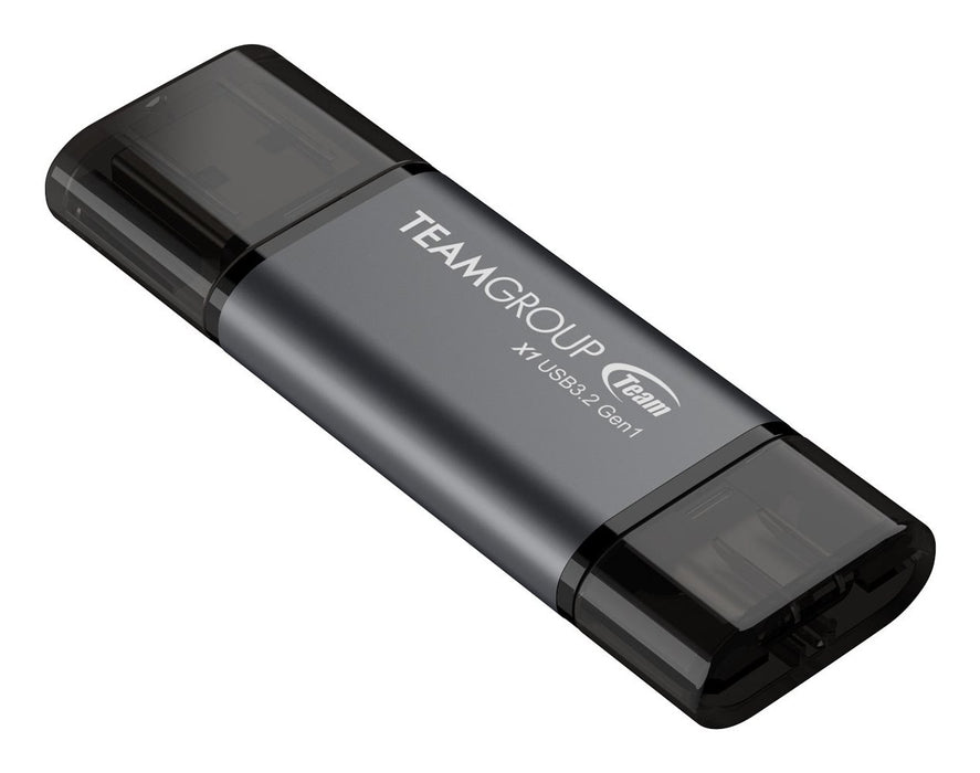 EAN 4711430803739 - Team Group X1 USB 3.2 Gen1 unidad flash USB 64 GB USB Type-A / USB Type-C 3.2 Gen 1 (3.1 Gen 1) Negro, Gr imagen 2