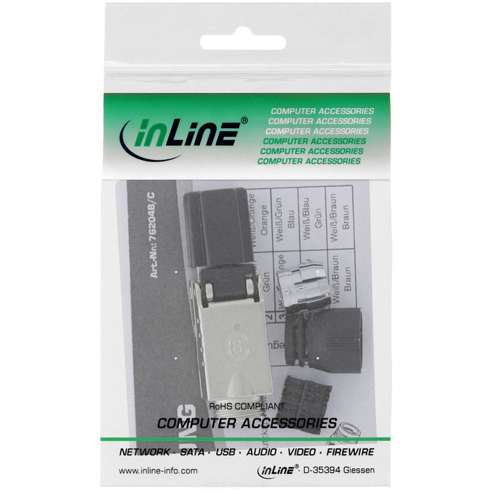 Conector Inline Rj45 Cat.8.1 2000mhz, Instalable En Campo, Blindado, Con Tapa Roscada