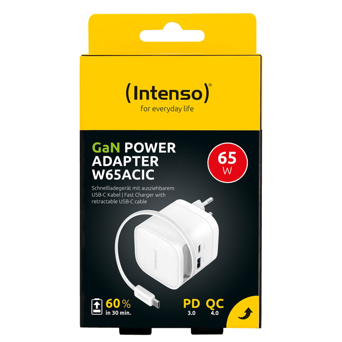 Intenso Compact Fam Charger 65w Usb-C Usb-A Blanco