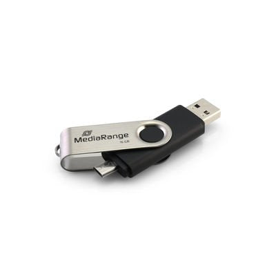 EAN 4260664871682 - MediaRange MR930-2 unidad flash USB 8 GB USB Type-A / Micro-USB 2.0 Negro, Plata imagen 2