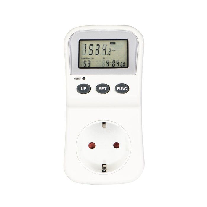 Hama Enchufe Contador Digital De Consumo - Potencia Maxima 3680w - Pantalla Lcd - Blanco