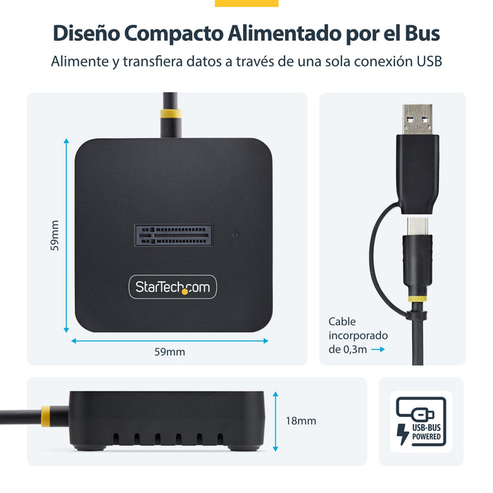 EAN 0065030912563 - StarTech.com 1USB3-NVME-DOCK base de conexión para disco duro USB 3.2 Gen 2 (3.1 Gen 2) Type-C Negro imagen 11