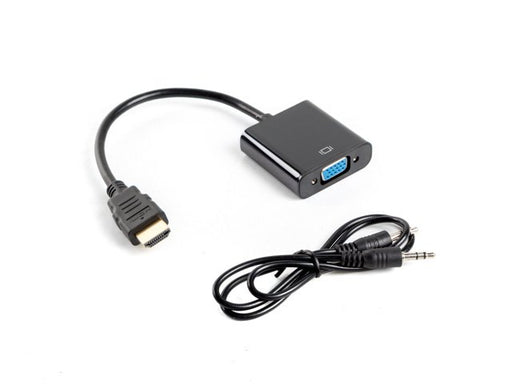 EAN 5901969408805 - Lanberg AD-0017-BK adaptador de cable de vídeo 0,2 m VGA (D-Sub) HDMI tipo A (Estándar) Negro imagen 1