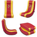 EAN 3701221702113 - Subsonic SA5610-H1 silla para videojuegos Silla gaming Asiento acolchado tapizado Rojo, Amarillo imagen 2