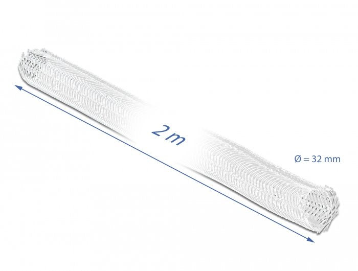 Delock 20703 Pasacables Blanco, Manguera Blanco, Blanco, Poliéster, -40 - 125 °C, 1 Pieza(S), 94v-2, Vw-1, China