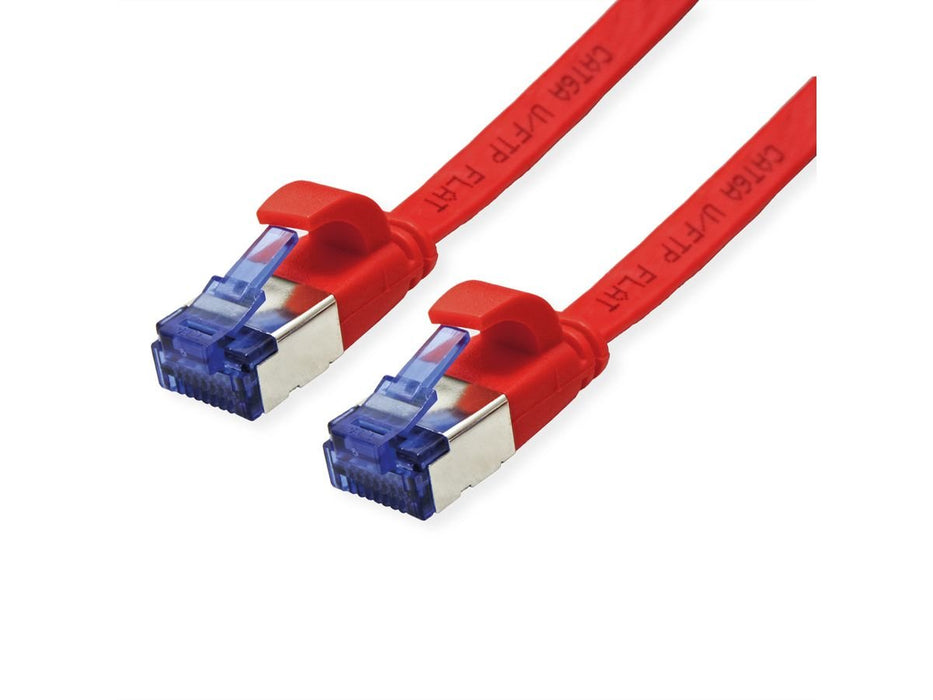Value Cable De Red Cat.6a (Class Ea) Ftp, Extra-Flach, Rot, 1 M