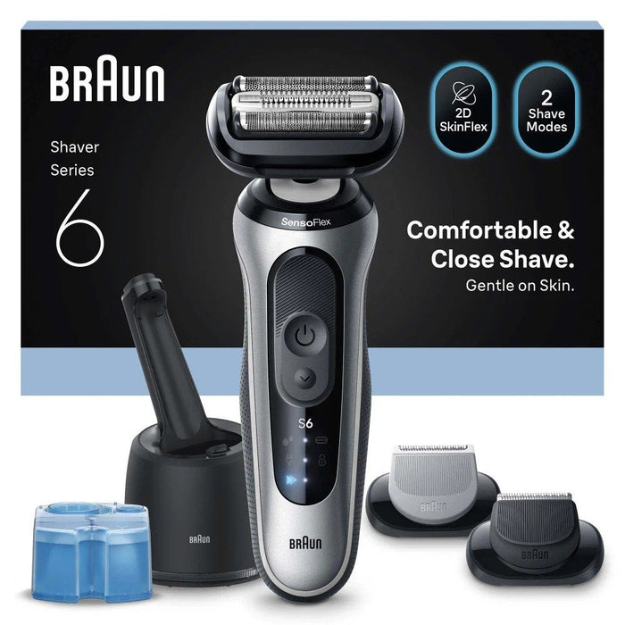 Máquina Braun Series 6 62-S7650cc De Afeitar De Láminas Recortadora Plata