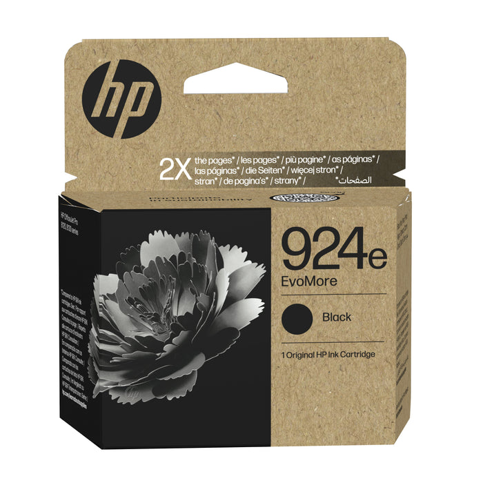 EAN 0199764687524 - HP 924e EvoMore Black Original Ink Cartridge cartucho de tinta 1 pieza(s) Alto rendimiento (XL) Negro imagen 1