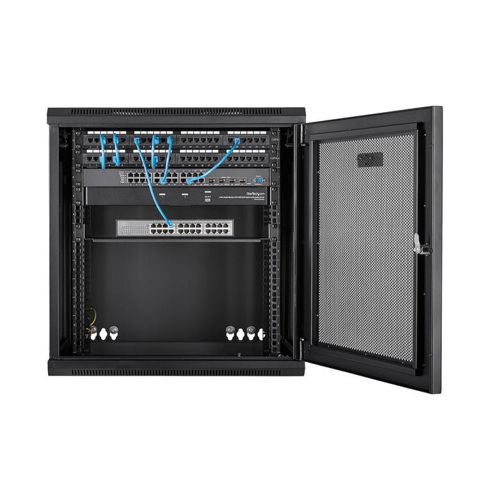EAN 65030867405 - StarTech.com RK12WALHM armario rack Bastidor de pared Negro imagen 6