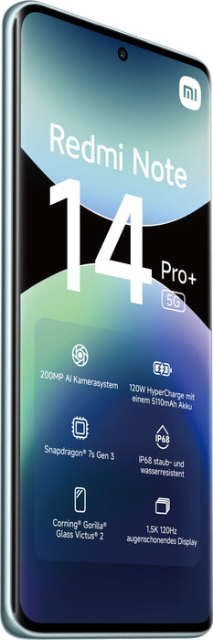 EAN 6932554401610 - Xiaomi Redmi Note 14 Pro+ 5G 16,9 cm (6.67") SIM doble USB Tipo C 8 GB 256 GB 5110 mAh Azul imagen 3