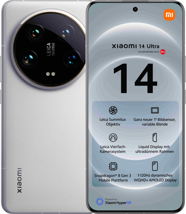 EAN 6941812773406 - Xiaomi 14 Ultra 17,1 cm (6.73") SIM doble 5G USB Tipo C 16 GB 512 GB 5000 mAh Blanco imagen 1