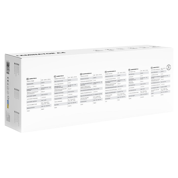 Savio Lr-01/B Laminador Plastificadora En Frío/Caliente 320 Mm/Min Negro