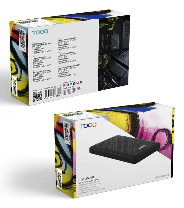 EAN 8433281013544 - TooQ TQE-2500B caja para disco duro externo Carcasa de disco duro/SSD 2.5" imagen 7