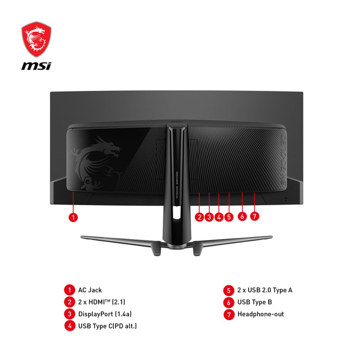 EAN 4711377143875 - MSI MAG 341CQPDE QD-OLED pantalla para PC 86,4 cm (34") 3440 x 1440 Pixeles UltraWide Quad HD Negro imagen 6