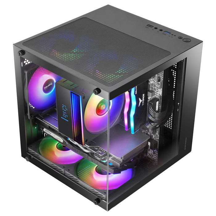 EAN 8435693114802 - Mars Gaming MC-CUBE carcasa de ordenador Mini Tower Negro imagen 3