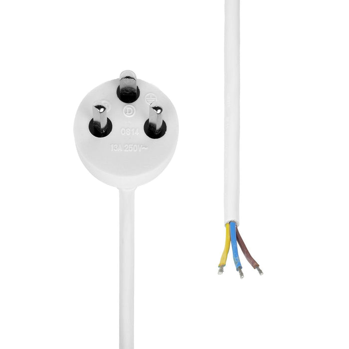 Type K Edb - Open End, Power  Cable, 10m, White