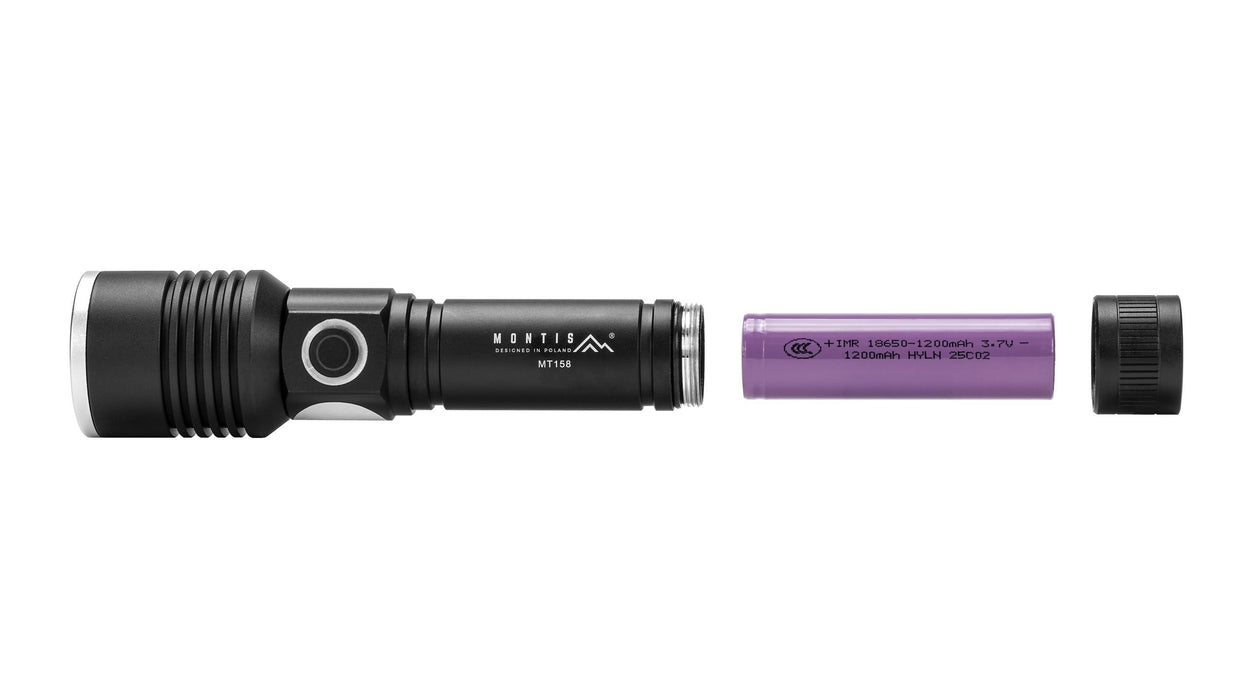 EAN 5901811409684 - Montis Taktyczna ręczna latarka akumulatorowa LED MT158 Negro Linterna de mano imagen 6