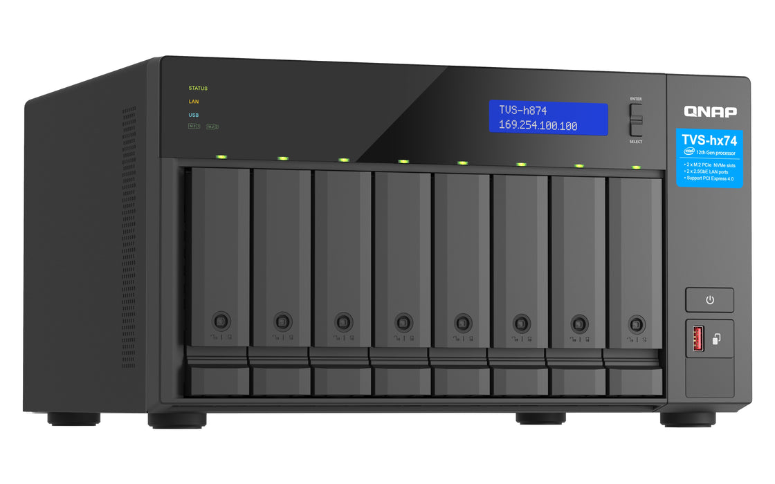 EAN 4711103082409 - QNAP TVS-h874 NAS Torre Intel® Core™ i7 32 GB DDR4 0 TB QuTS hero Negro imagen 4