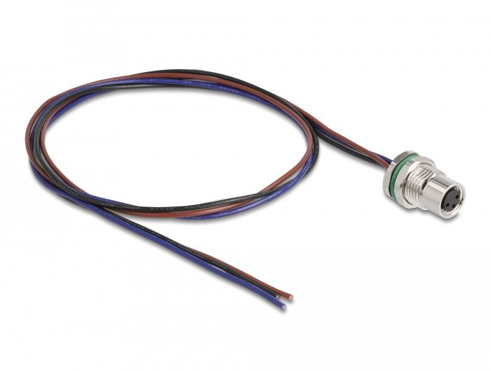 Delock M8 Einbaucable A-Kodiert 3 Pin H. Para Panel 0,5 M