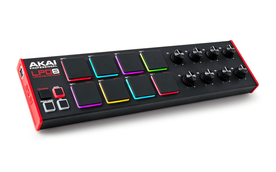 EAN 0694318025567 - Akai LPD8 MKII teclado MIDI 8 llaves USB Negro, Rojo imagen 2