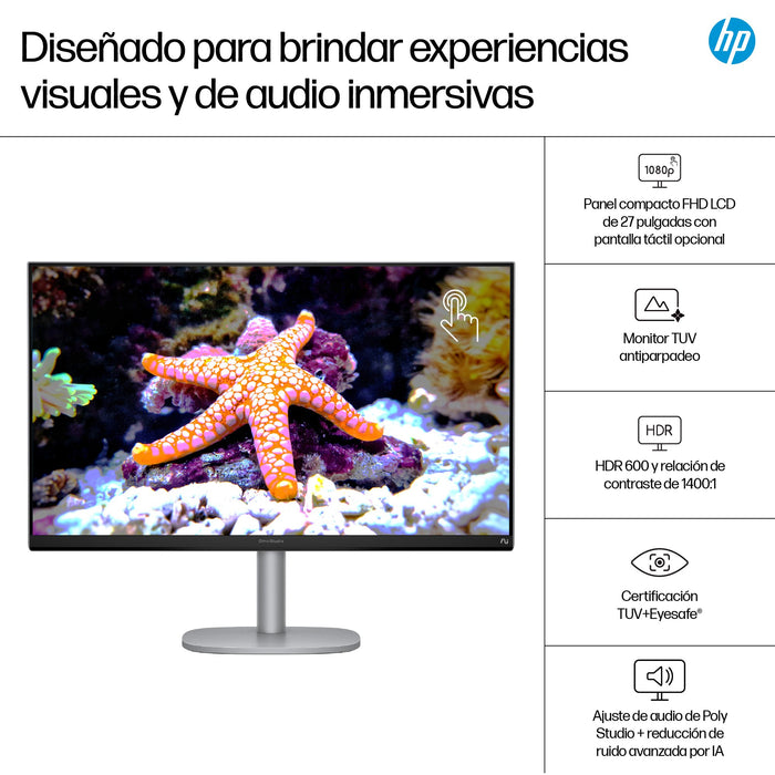 EAN 199896764919 - HP OmniStudio X All-in-One Desktop Next Gen AI 27-cs1005ns PC Copilot+ PC Intel Core Ultra 5 226V 68,6 cm  imagen 7