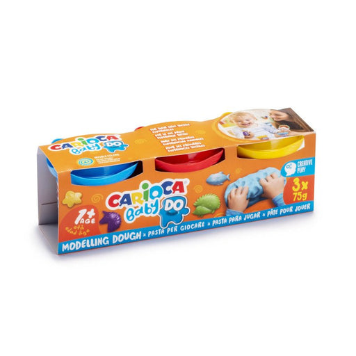 EAN 8003511431792 - Carioca 43179 compuesto para cerámica y modelaje Pasta para modelar 225 g Azul, Rojo, Amarillo 3 pieza(s) imagen 1