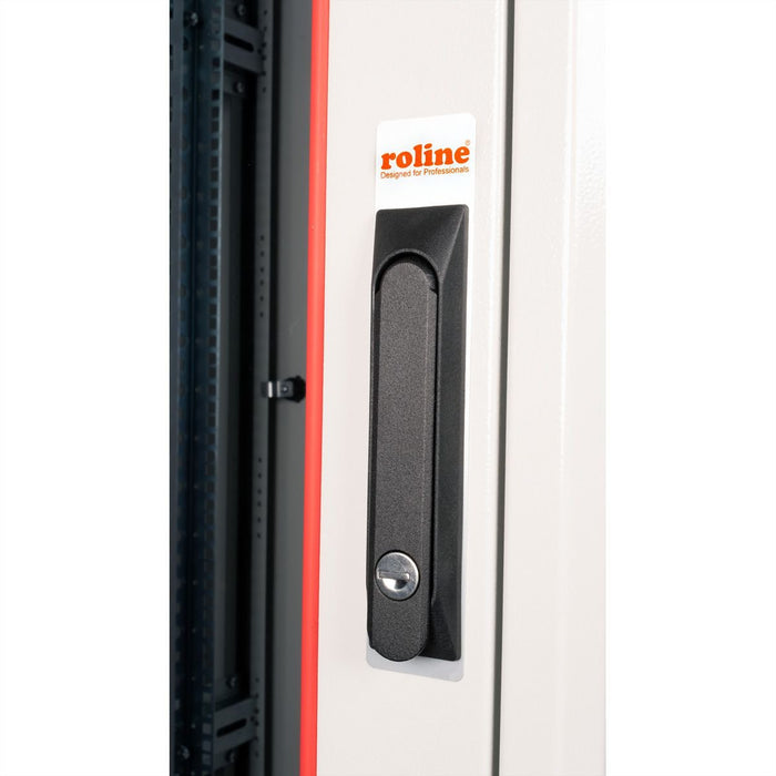 Roline 19-Zoll Netzwerkschrank Pro 47 He, 600x600 Bxt Glastr Grau