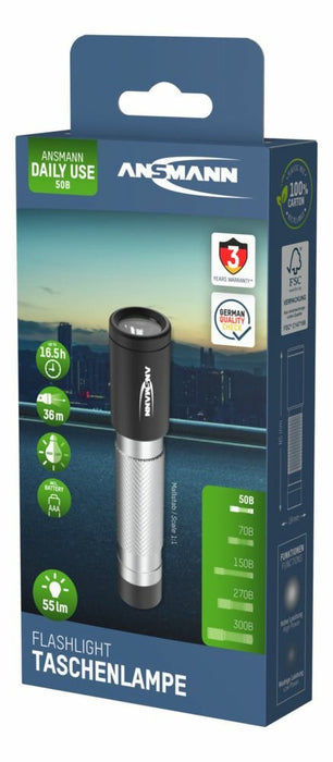EAN 4013674179152 - Ansmann 1600-0426 linterna Negro, Plata Linterna de mano LED imagen 9