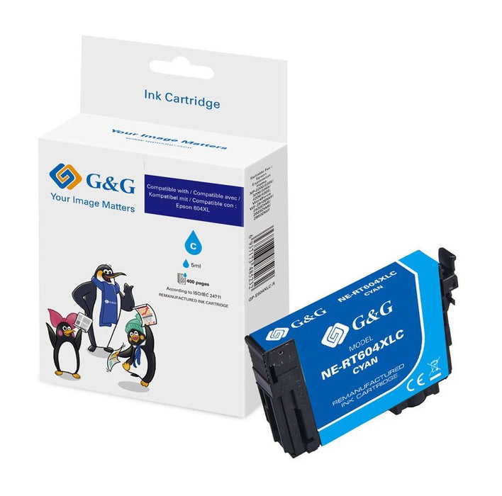 G&G Cartucho De Tinta Cyan Sustituye Epson 604xl