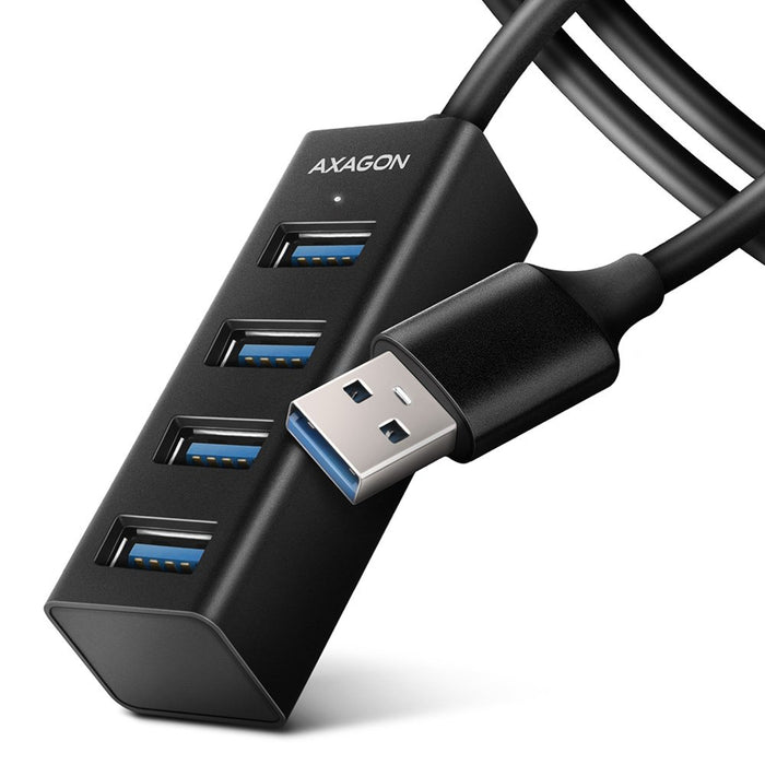 EAN 8595247906212 - Axagon HUE-M1AL hub de interfaz USB 3.2 Gen 1 (3.1 Gen 1) Type-A 5000 Mbit/s Negro imagen 2
