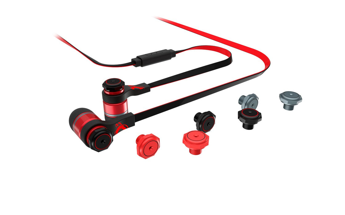 Auricular Gaming Ozone Trifx Rojo Negro Microfono Alambrico