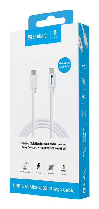EAN 5705730136740 - Sandberg 136-74 cable USB 1 m USB C Micro-USB B Blanco imagen 3