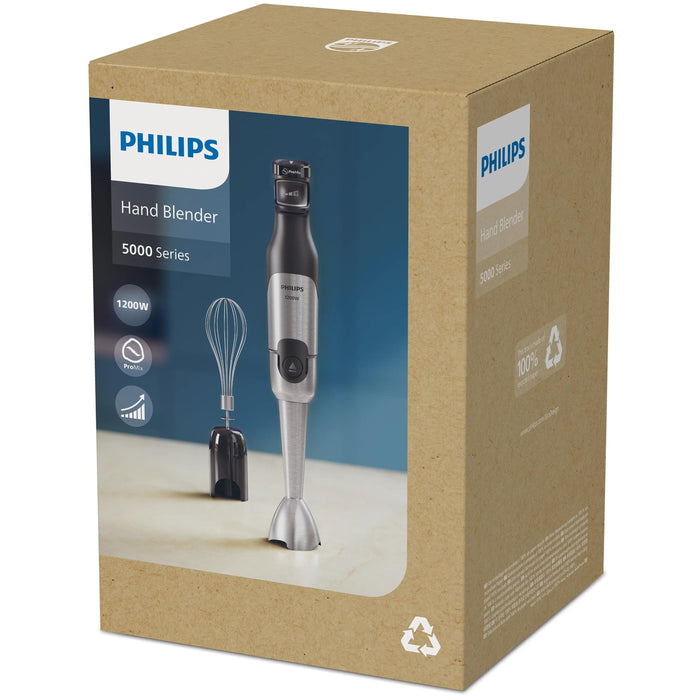 EAN 8720389035340 - Philips 5000 series HR2682/00 licuadora Batidora de inmersión 1200 W Negro, Acero inoxidable imagen 4