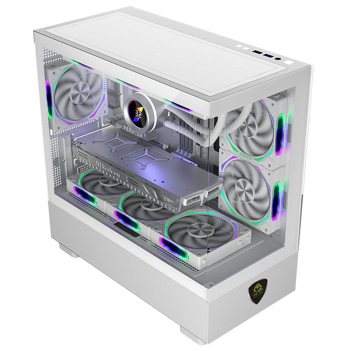 EAN 8435099533580 - KeepOut XC-301W GLASS carcasa de ordenador Blanco imagen 3