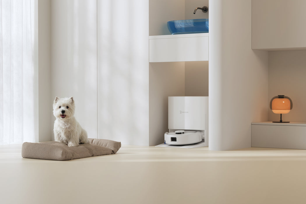 Ecovacs Deebot Mini 2 Vacuum Cleaner,Robot,Wet&Dry,Compact Design,White+Auto-Empty Station
