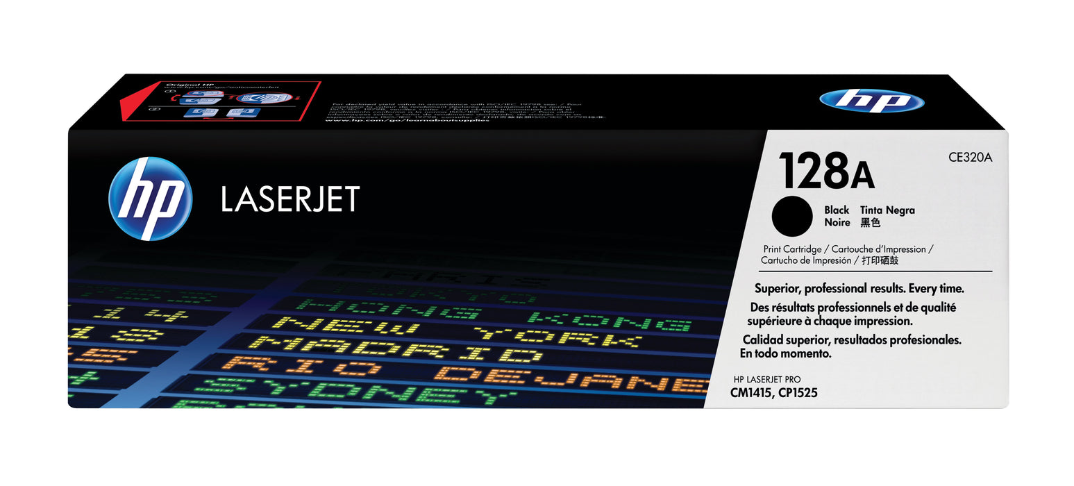 EAN 0884420854500 - HP 128A Black Original LaserJet Toner Cartridge cartucho de tóner 1 pieza(s) imagen 1