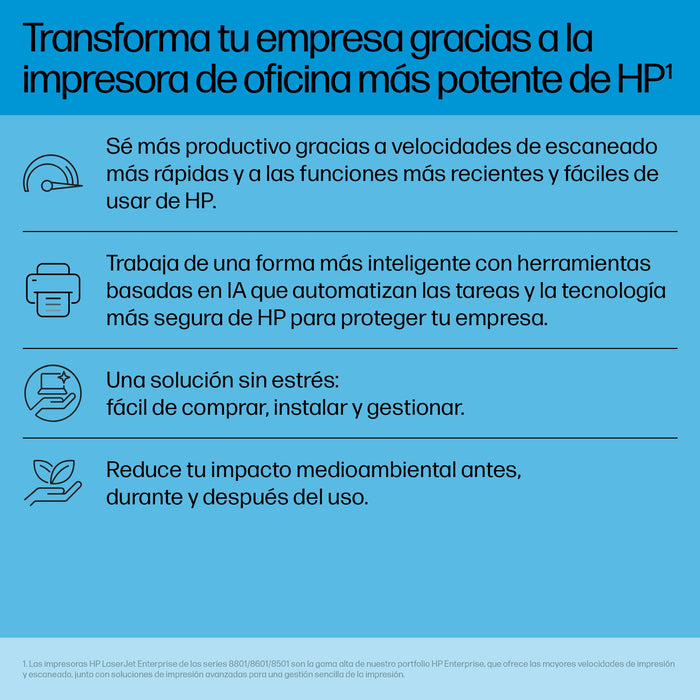 EAN 0198828505774 - HP Clr LaserJet Ent MFP 8801dn Prntr Laser A3 1200 x 1200 DPI 60 ppm Wifi imagen 8