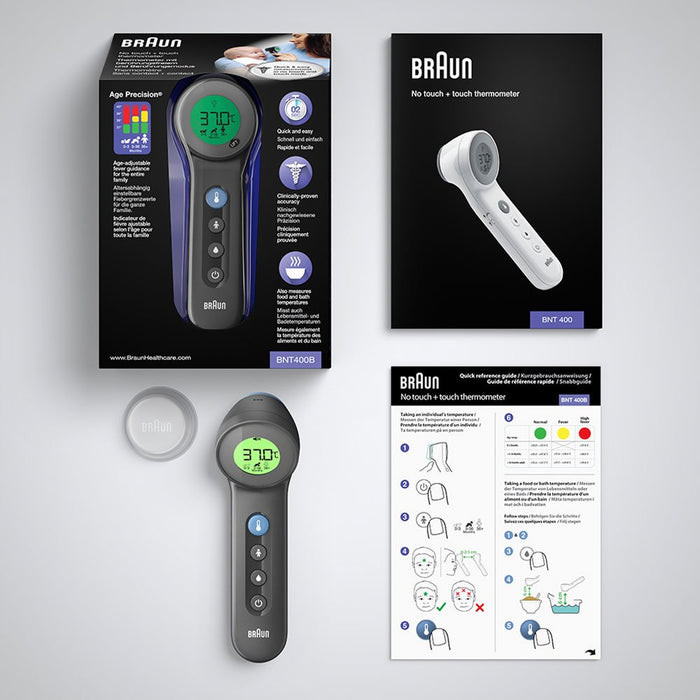 EAN 4022167204004 - Braun BNT 400 BK Termómetro con sensor remoto Gris Frente Botones imagen 4