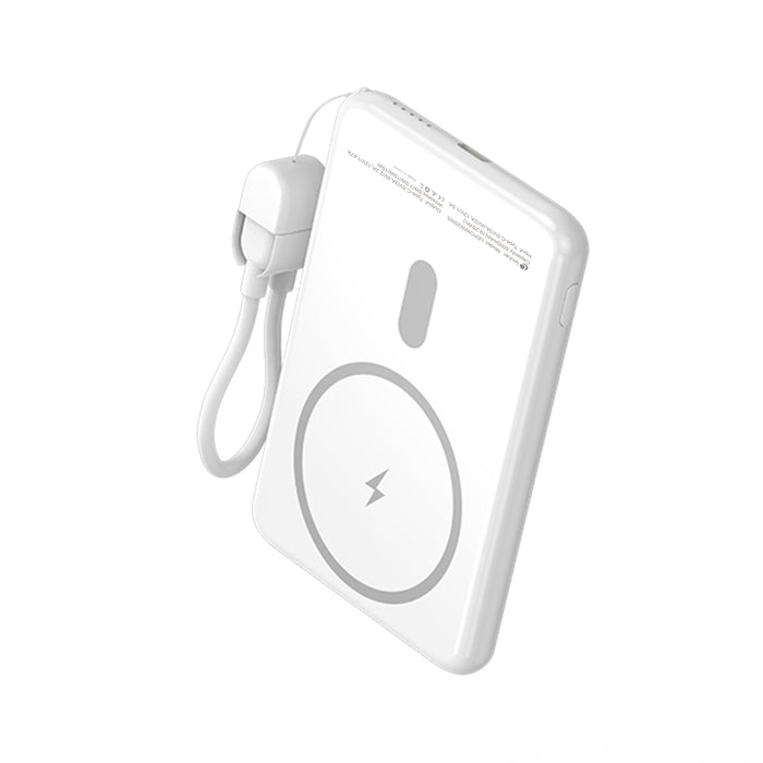 Powerbank 5000mah Leotec Lepoww20w5w 20w Wireless Blanca Incluye Cable Usb Tipo-C