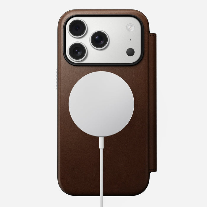 Nomad Modern Leather Folio Iphone 17 Pro Brown