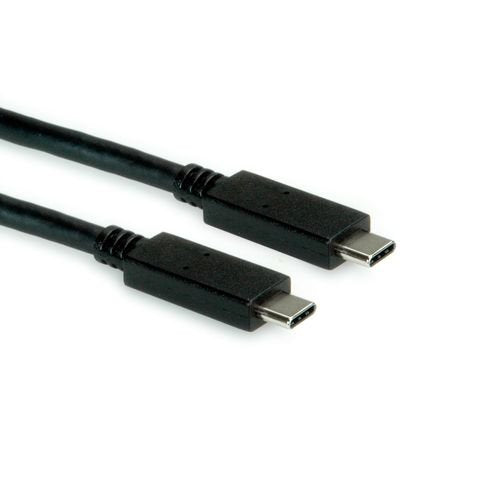 Roline Verde Usb 3.2 Gen 2 Cable, C-C, St St, 10gbit S, Emark, 100w, Schwarz, 0,5 M