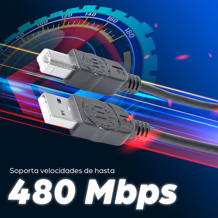 EAN 0766623333382 - Manhattan 333382 cable USB USB A USB B 0,48 Gbit/s imagen 5