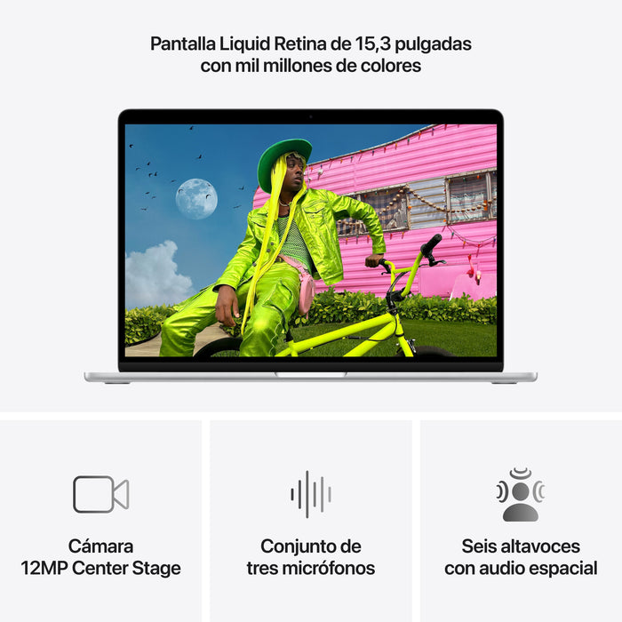 Apple Macbook Air 15,3' M5 10-Core Cpu 16gb 512gb Ssd 10-Core Gpu Plata