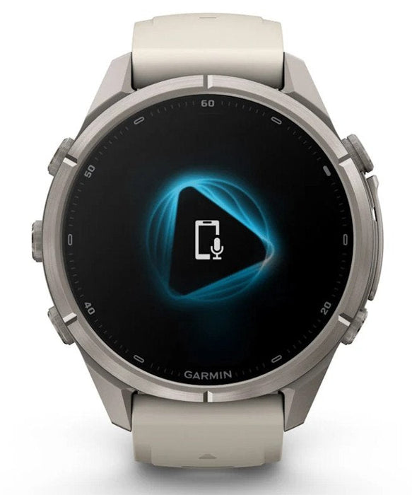 Garmin Fenix 9 Pro Inreach Lte 43mm Titanio Con Correa De Silicona En Blanco