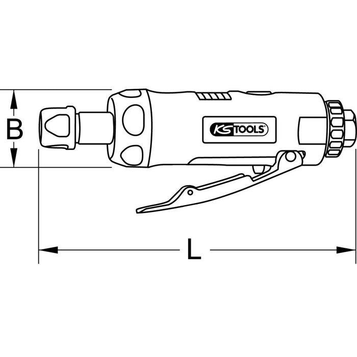 Ks Tools Slimpower Mini-Druckluft-Stabschleifer Recto